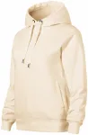 Bequemes Damen-Sweatshirt mit Kapuze, mandel