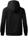 Bequemes Damen-Sweatshirt mit Kapuze, schwarz