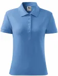 Damen einfaches Poloshirt, Himmelblau