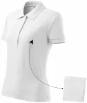 Damen einfaches Poloshirt, weiß