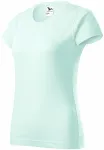 Damen einfaches T-Shirt, eisgrün