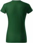 Damen einfaches T-Shirt, Flaschengrün