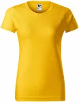 Damen einfaches T-Shirt, gelb