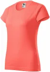 Damen einfaches T-Shirt, koralle