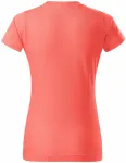 Damen einfaches T-Shirt, koralle