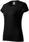 Damen einfaches T-Shirt, schwarz