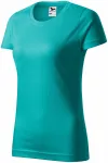 Damen einfaches T-Shirt, smaragdgrün Damen einfaches T-Shirt, smaragdgrün