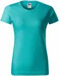 Damen einfaches T-Shirt, smaragdgrün