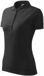 Damen elegantes Poloshirt, Anthrazit Marmor