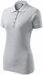 Damen elegantes Poloshirt, hellgrauer Marmor