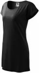 Damen langes T-Shirt/Kleid, schwarz
