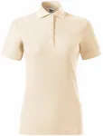 Damen-Poloshirt aus Bio-Baumwolle, mandel