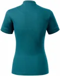 Damen-Poloshirt mit Bomberkragen, petrol blue
