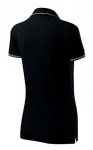 Damen Poloshirt mit kurzen Ärmeln, schwarz
