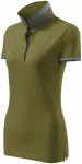 Damen Poloshirt mit Stehkragen, Avocado