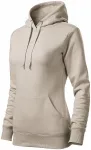Damen Sweatshirt mit Kapuze ohne Reißverschluss, eisgrau Damen Sweatshirt mit Kapuze ohne Reißverschluss, eisgrau