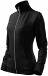 Damen Sweatshirt ohne Kapuze, schwarz