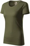 Damen-T-Shirt aus strukturierter Bio-Baumwolle, military