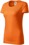 Damen-T-Shirt aus strukturierter Bio-Baumwolle, orange