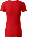Damen-T-Shirt aus strukturierter Bio-Baumwolle, rot