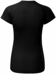 Damen-T-Shirt für den Sport, schwarz