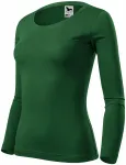 Damen T-Shirt mit langen Ärmeln, Flaschengrün Damen T-Shirt mit langen Ärmeln, Flaschengrün