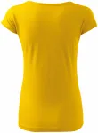 Damen T-Shirt mit sehr kurzen Ärmeln, gelb