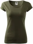 Damen T-Shirt mit sehr kurzen Ärmeln, military