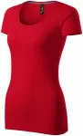 Damen T-Shirt mit Ziernähten, formula red Damen T-Shirt mit Ziernähten, formula red