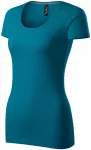 Damen T-Shirt mit Ziernähten, petrol blue Damen T-Shirt mit Ziernähten, petrol blue