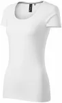 Damen T-Shirt mit Ziernähten, weiß Damen T-Shirt mit Ziernähten, weiß