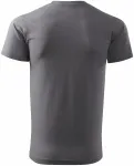 Das einfache T-Shirt der Männer, stahlgrau