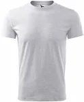 Das klassische T-Shirt der Männer, hellgrauer Marmor
