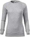 Einfaches Damen-Sweatshirt, Silberner Marmor