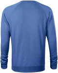 Einfaches Herren-Sweatshirt, blauer Marmor