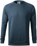 Einfaches Herren-Sweatshirt, dunkler Denim-Marmor