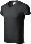 Eng anliegendes Herren-T-Shirt, Ebenholz Grau