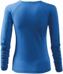 Eng anliegendes T-Shirt für Damen, V-Ausschnitt, hellblau