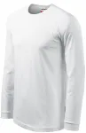 Herren Kontrast T-Shirt mit langen Ärmeln, weiß