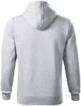 Herren Sweatshirt mit Kapuze ohne Reißverschluss, hellgrauer Marmor