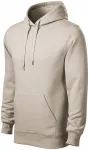 Herren Sweatshirt mit Kapuze ohne Reißverschluss, eisgrau