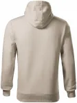 Herren Sweatshirt mit Kapuze ohne Reißverschluss, eisgrau