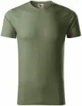 Herren-T-Shirt aus strukturierter Bio-Baumwolle, khaki