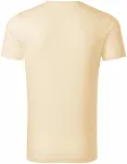 Herren-T-Shirt aus strukturierter Bio-Baumwolle, mandel