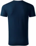 Herren-T-Shirt aus strukturierter Bio-Baumwolle, dunkelblau