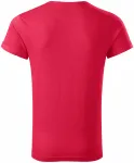 Herren T-Shirt mit gerollten Ärmeln, roter Marmor
