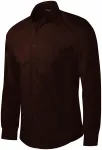 Herrenhemd mit langen Ärmeln Slim Fit, Kaffee