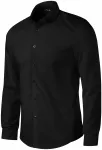 Herrenhemd mit langen Ärmeln Slim Fit, schwarz