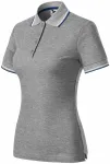 Klassisches Poloshirt für Damen, dunkelgrauer Marmor