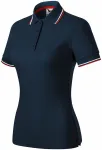 Klassisches Poloshirt für Damen, dunkelblau